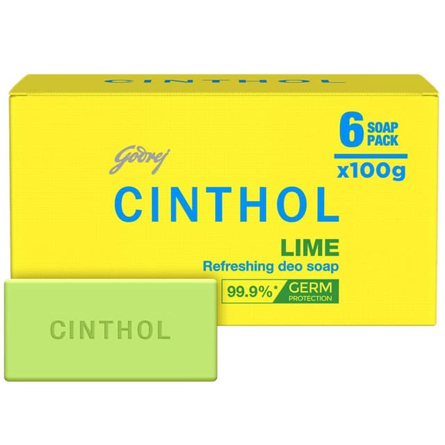 Cinthol Lime Bath Soap - 100 g