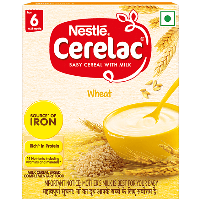 Cerelac Baby Cereal With Milk Wheat - 1.2 kg Pack of 4